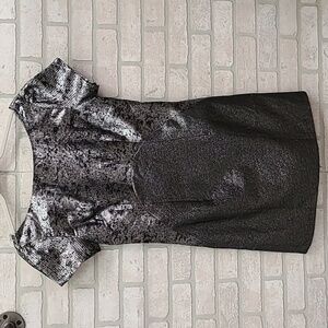 Lucy & Co Metallic Foil A-Line Dress Womens Size Small​
